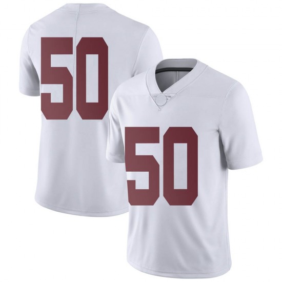 Alabama Crimson Tide Men's Gabe Pugh #50 No Name White NCAA Nike Authentic Stitched College Football Jersey HW16S71BQ